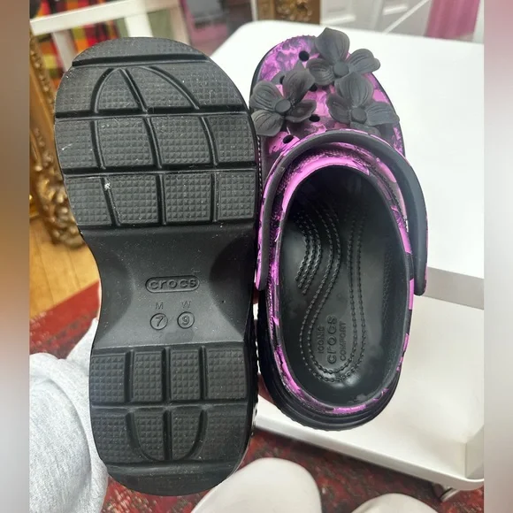 CROCS Stomp Hyper Floral Platform Clog RARE! - Picture 6 of 8
